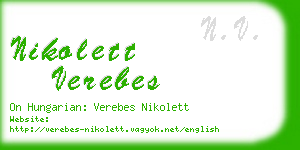 nikolett verebes business card